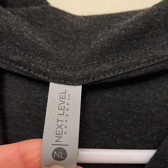 Youth boys size medium Next level Ultimate Frisbee charcoal hooded shirt. - Picture 2 of 5